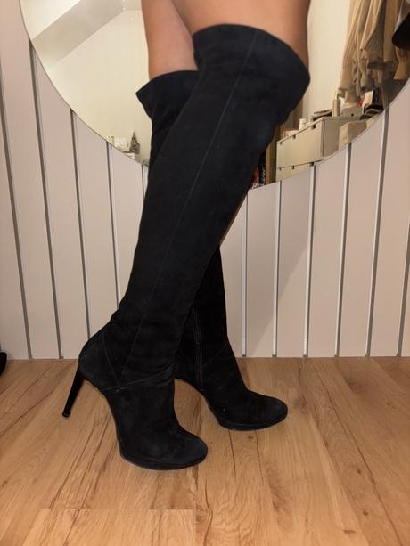 Kožené čižmy nad koleno victim, 37