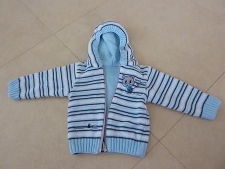 Chlapcensky svetrik s kapucou na zips, vel. 86, 86