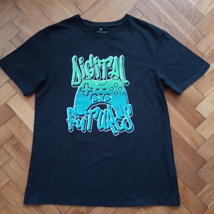 Tričko herný ovládač h&m-2x oblečené -top stav, h&m,158