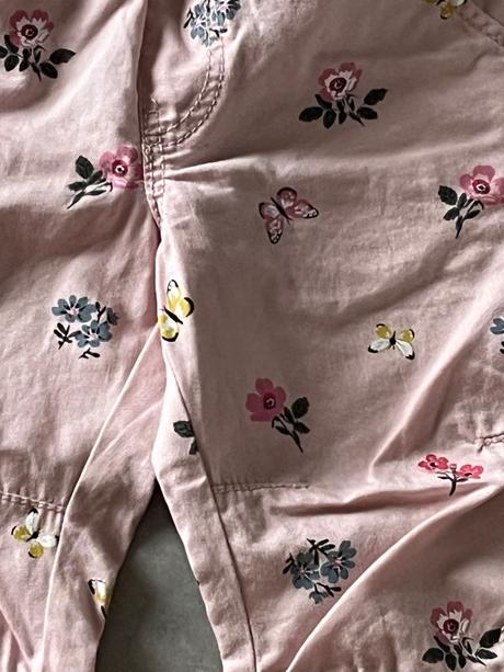 1x oblečené bavlnené nohavice, h&m,86