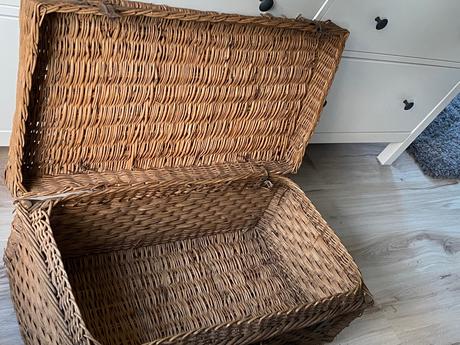 Krásny starý retro úložný zberateľský kôš kufor, 