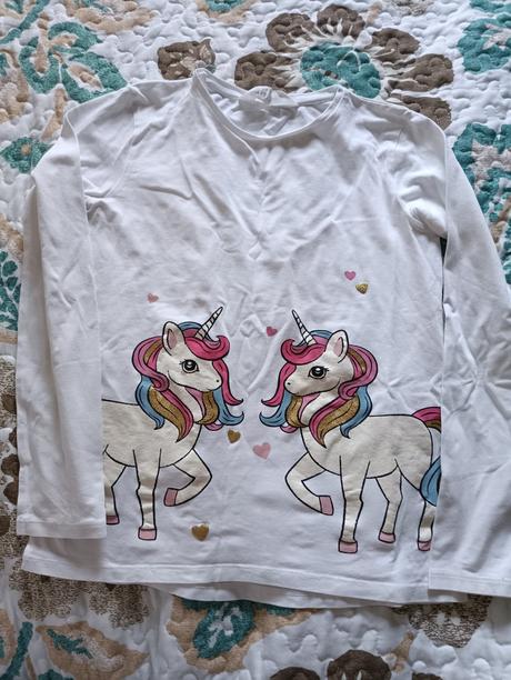 Top s motívom jednorožca, h&m,134