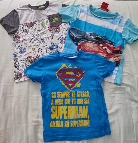 Balíček 3 tričiek 4-5 rokov, 104–116