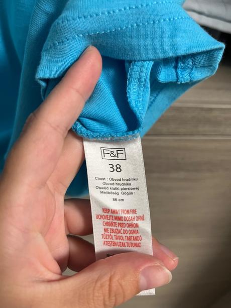 Modré tričko, f&f,m