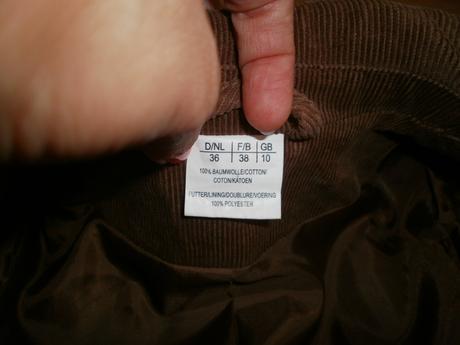 1x oblečené menčestrové sako s/m, 36