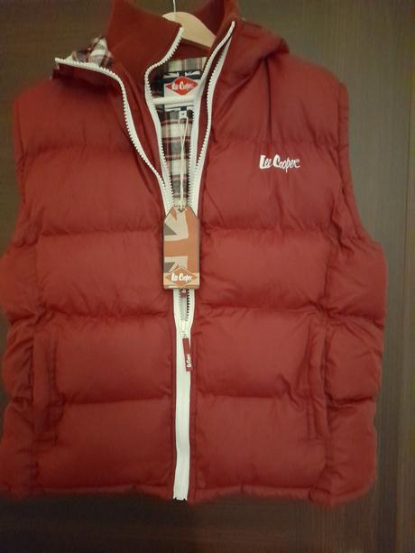 Teplá vesta s kapucňou, lee cooper,xxl