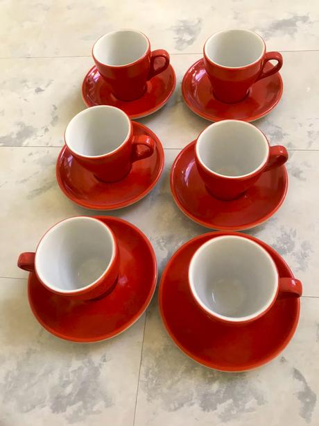 Koralová kávová súprava,