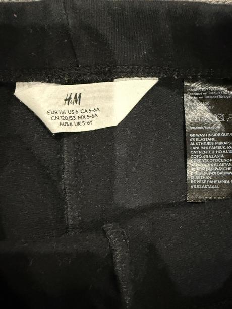 Leginy oteplene, h&m,116
