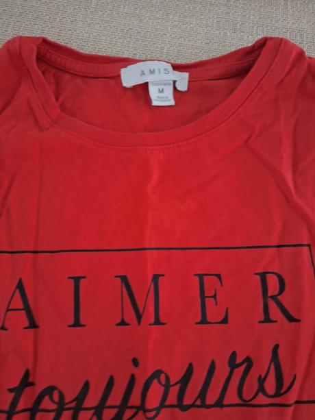 Červené tričko amisu, amisu,m