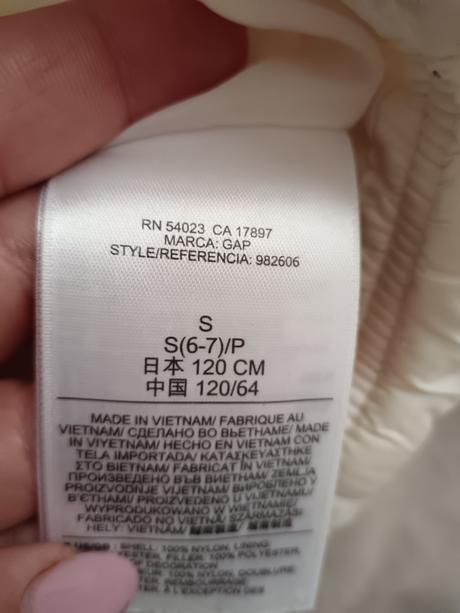 Krásna biela perleťová bunda, gap,122