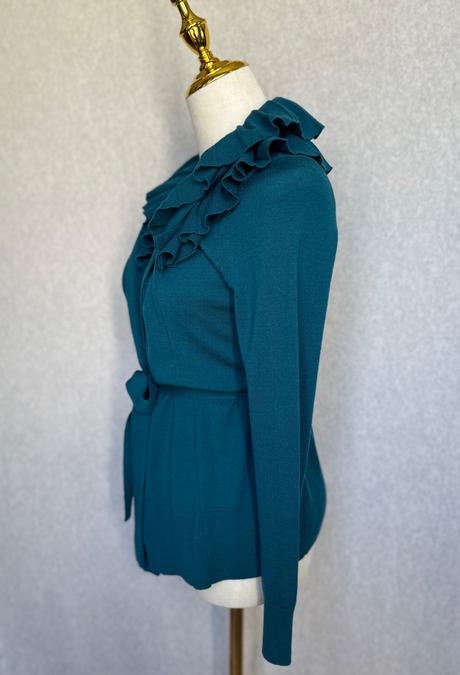 Značkový merino elegantný kardigán, xs