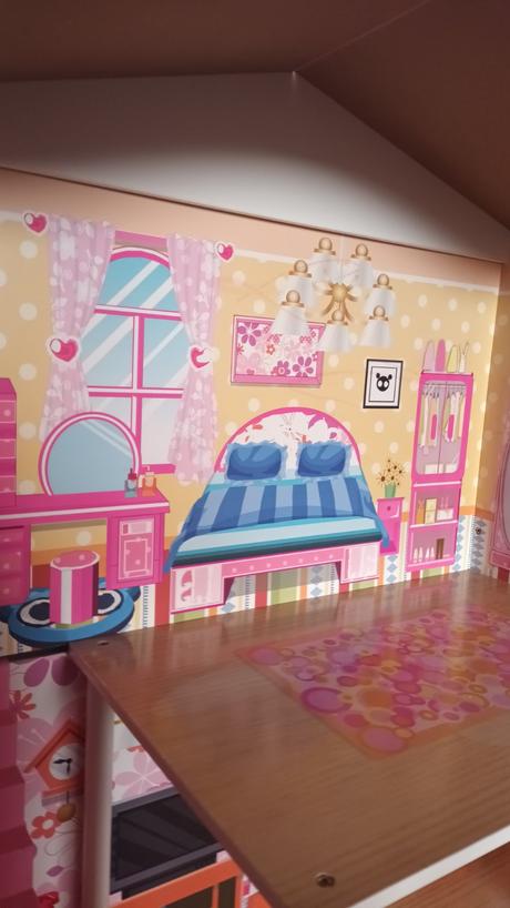 Ružový domček pre bábiky s výťahom,