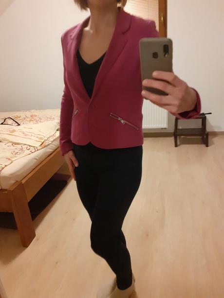 Ružové sako divided, h&m,m