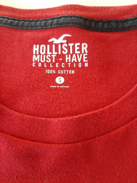 Pánske trička červené a čierne - hollister, hollister,s