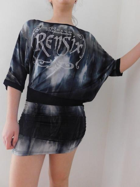 Tunika -mini šatky, s