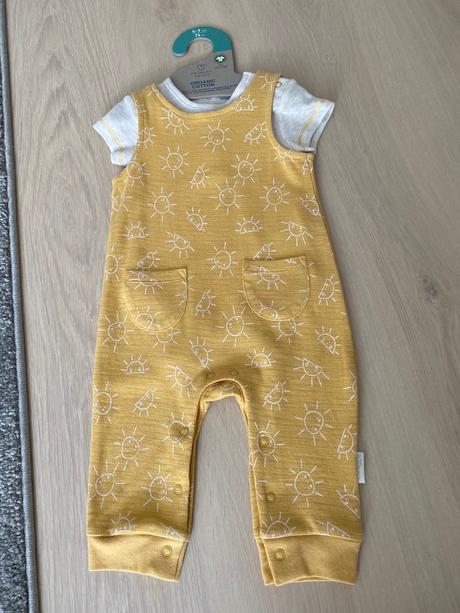 Detský set dupačky + body, primark,74