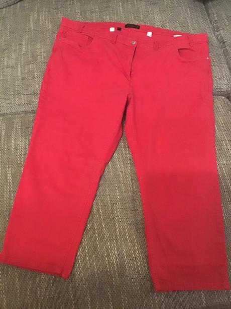 Červené nohavice - 3/4, bonprix,54