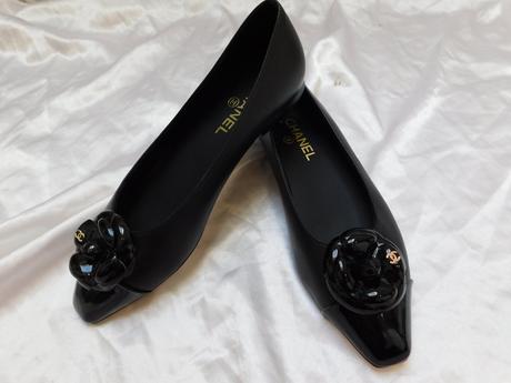 Chanel cambon flats luxusne kožene balerinky, 39