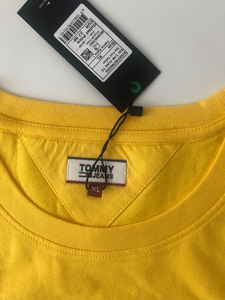 Žlté tričko th originál xl, tommy hilfiger,xl