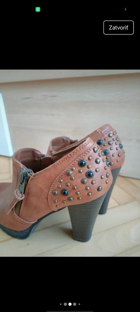 Členkové topánky na vysokom podpätku, graceland,38