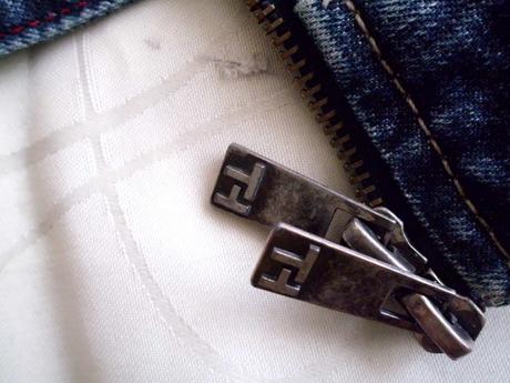 Riflová bunda m-l, tommy hilfiger,m