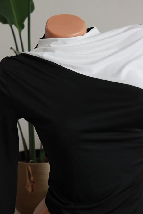 Čierno biely body top, s, s