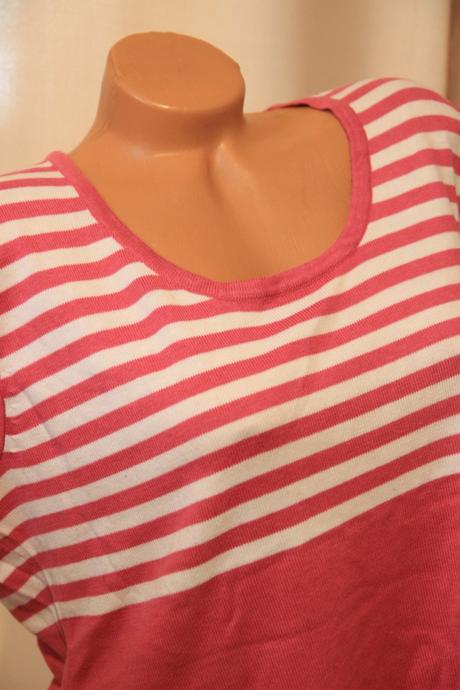 Bielo ružová pletená vesta, xl, xl