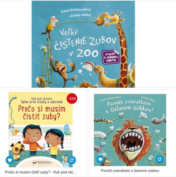 Knihy o čistení zúbkov