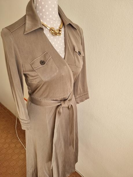 Bledohnedé zavinovacie šaty s, s