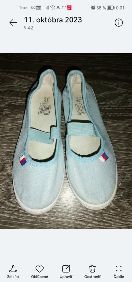 Papučky - cvičky, 37