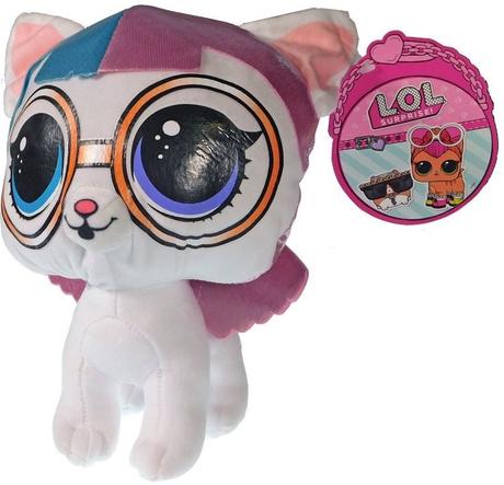 Mga lol surprise pets mačka plyšová - biela, 