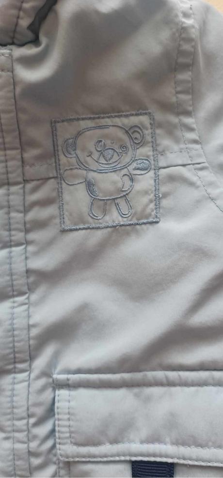 Bledomodrá zateplená bundička, 68