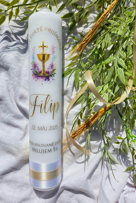 Sviečka prvé sväté prijímanie,