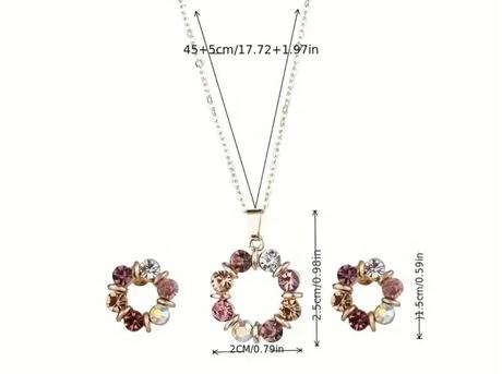 Set náušnice + retiazka s príveskom,