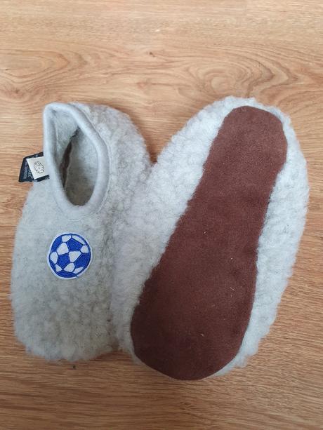 Vlnené papucky modra futbalka, 27