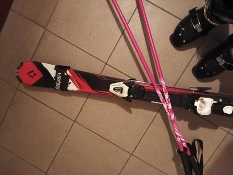 Set lyžiarky lyže palice, 110-119 cm