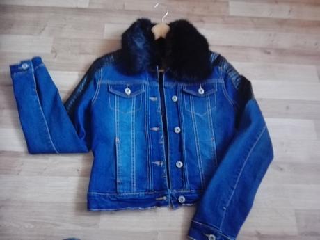 Teplá džinsová bunda, m