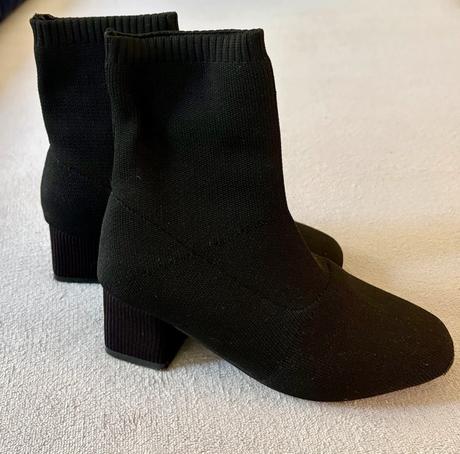 Dámske čierne členkové čižmy, 35
