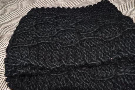 Dlhý čierny šál next, next,xl