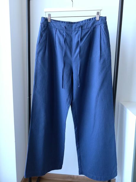 Modré linen blend nohavice reserved 40/l, reserved,l