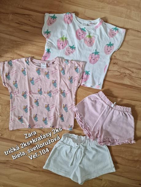 Zara set tričká a kraťasy 4ks, veľ. 104, zara,104