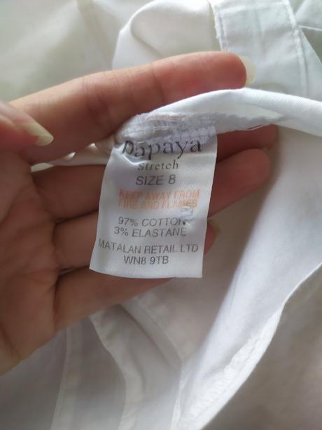 C279 biela bluzka  dva  x oblecena, papaya,s