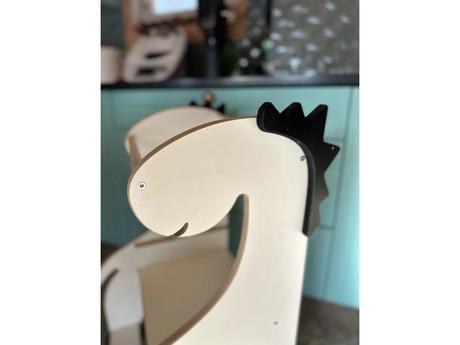 Učiaca veža montessori motív dinosaurus biely,