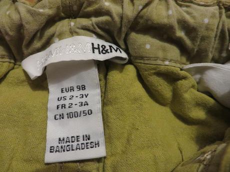 Dievčenské menčestráky - veľ. 98 - zn. hm, h&m,98
