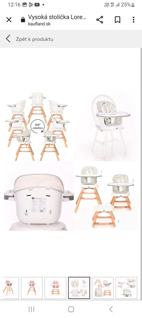 Detská jedálenská stolička lorelli, lorelli