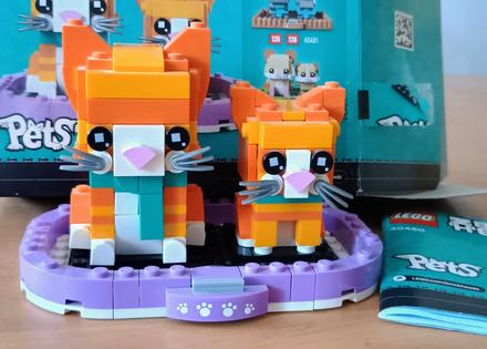 Lego brick head ryšavá mačka 40480,