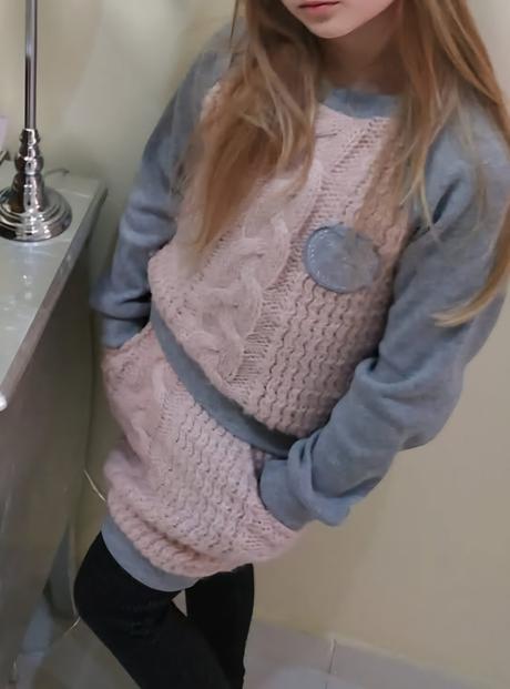 Teplý kompletík sukňa a pulóver 122-128, 122