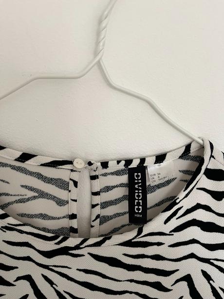 Hm elegantné basic áčkové jarné zebrové šaty s dlh, h&m,m