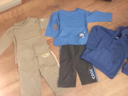 Teplaky, tricka a mikinka, 68–80