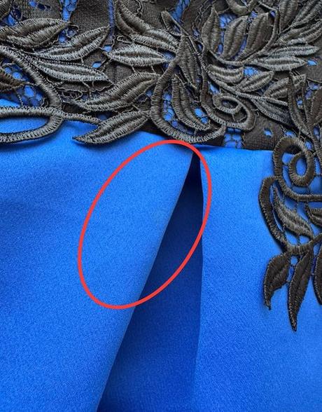 Modré áčkové časy s čipkou fervente, l